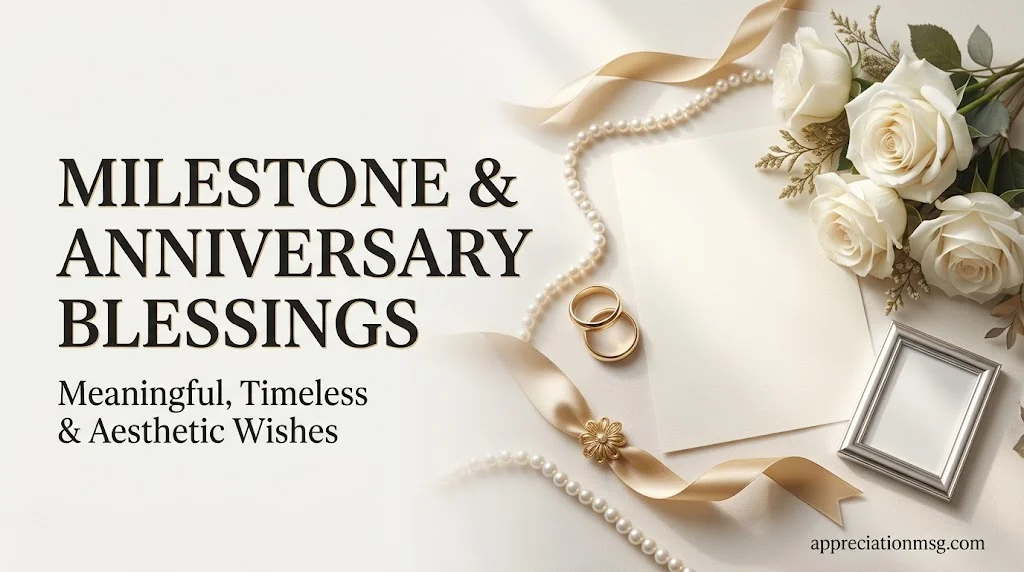 Milestone, Blessing & Aesthetic Anniversary Card Wishes