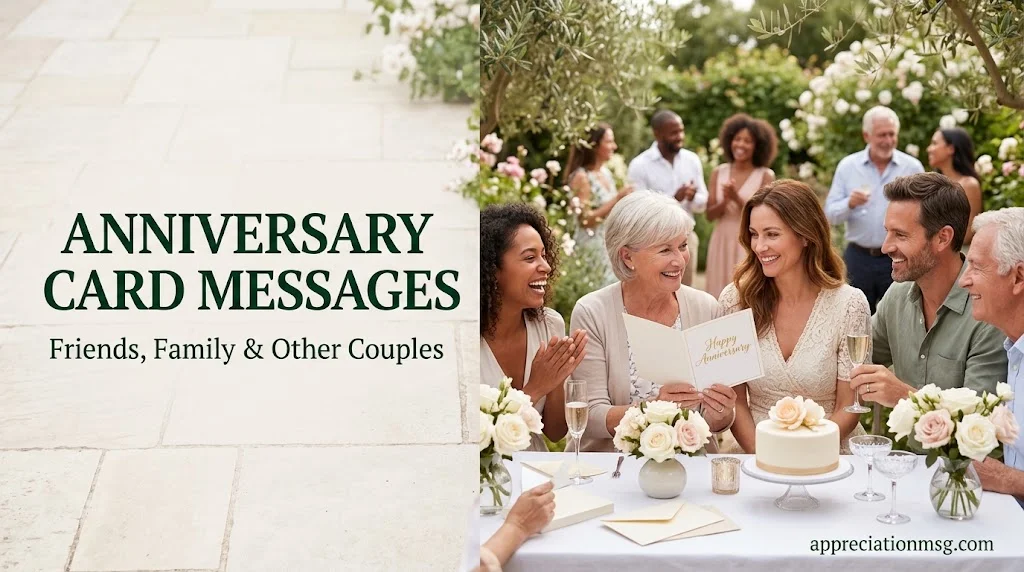 Anniversary Card Messages for Friends, Family & Other Couples