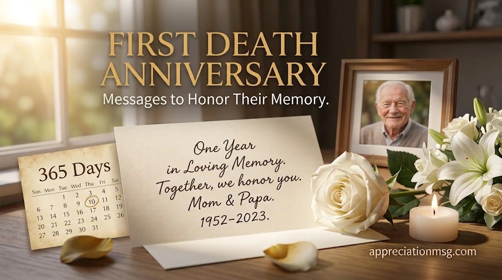 First Death Anniversary Messages to Honor Their Memory