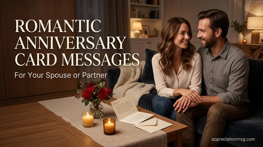 Romantic Anniversary Card Messages for Your Spouse or Partner