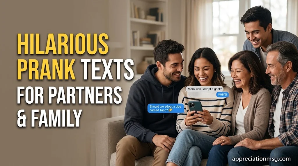 Prank Text Messages for Partners, Parents